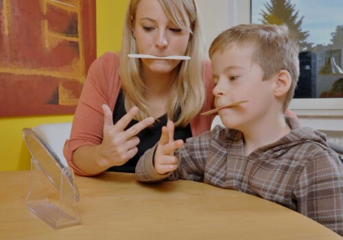 speech therapy with child